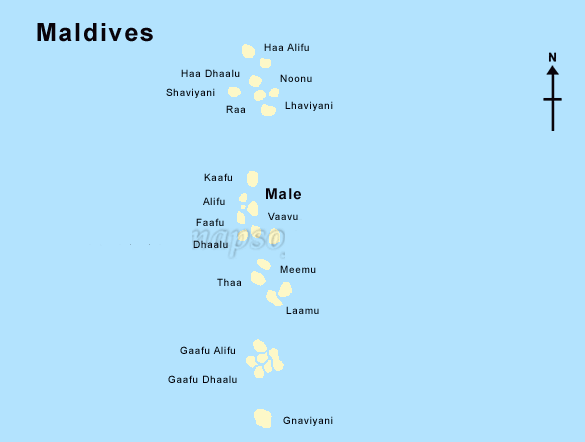 Maldives Islands Map